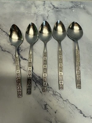 ONEIDA DISTINTION Deluxe HH CAPRI Acero Inoxidable 5 Cucharas De Colección Foto 1 de 2