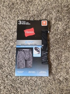 Hanes Men's X-Temp Total Support Pouch Boxer Brief, Long Leg-Assorted, Medium - Picture 1 of 4