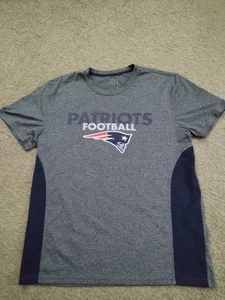 Camiseta de fútbol de manga corta de los New England Patriots para hombre talla grande gris - Imagen 1 de 11