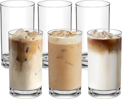 Shatterproof Plastic Drinking Glasses Set of 6, 17 Oz Clear Unbreakable Tumblers - Image 1 of 4