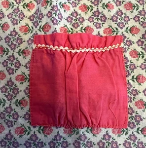 Vintage 50’s 60’s Cotton Half Apron with Pocket & Rick Rack Floral Smallish - Picture 1 of 6