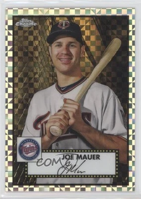 2021 Topps Chrome Platinum Anniversary X-Fractor Joe Mauer #528 HOF - Image 1 of 2