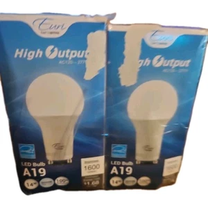 EURI LED BULB 14 W A19 5000K 1600 LUMEN NEW IN BOX 6 PACK - Picture 1 of 5