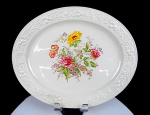 Homer Laughlin Porcelain Eggshell Theme Floral Bouquet 13" Oval Platter 1930- - Picture 1 of 9
