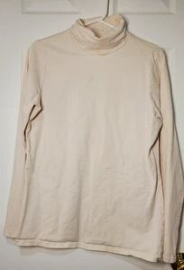Top Eddie Bauer para mujer al aire libre cuello alto manga larga talla L marfil crema - Imagen 1 de 12