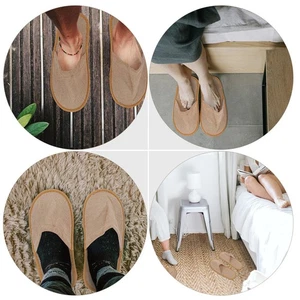 Anti-slip Linen Slippers Miss Woman Home Hotel Convenient Anti-skid - Imagen 1 de 12