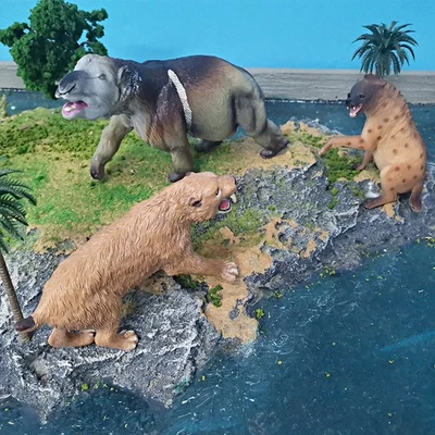 Childrens Toxodon Wild Dogs Machairodus Model Set With Pvc Figures For - Image 1 of 4
