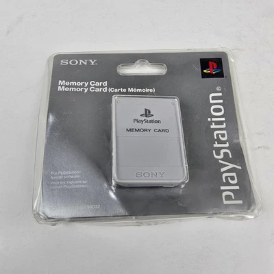 Sony Original Playstation PS1 OEM Official Memory Card Brand New Sealed Gray - Image 1 of 4
