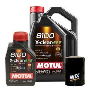 6L Motul 8100 X-CLEAN EFE 5W30 Wix Filter Engine Motor Oil Change Kit API SN - Picture 1 of 1