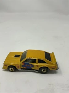 Vintage 1978 Hot Wheels Oldsmobile FLAT OUT 442 Stocker Race Car Gold Blackwalls - Picture 1 of 11