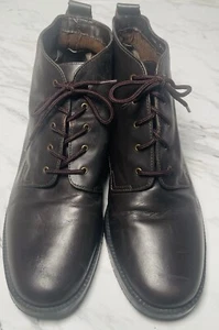 Croft And Barrow Women’s Vintage Brown Leather Lace Up Ankle Boots Size 8.5W - Picture 1 of 11