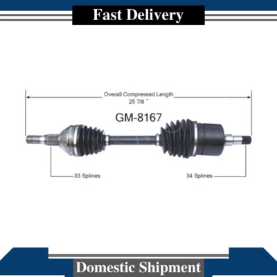 Eje delantero derecho CV compatible con Buick LeSabre 2006-2011 Lucerna V6 2000-2004 2005 Foto 1 de 3