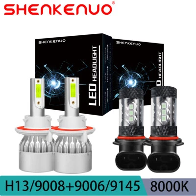 For Ford Mustang 2008-2012 8000K Combo LED Headlight Hi/Lo + Fog Light Bulbs Kit - Image 1 of 4