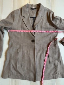 Soft Surroundings tan linen blend blazer jacket size PXS women's - Picture 1 of 6