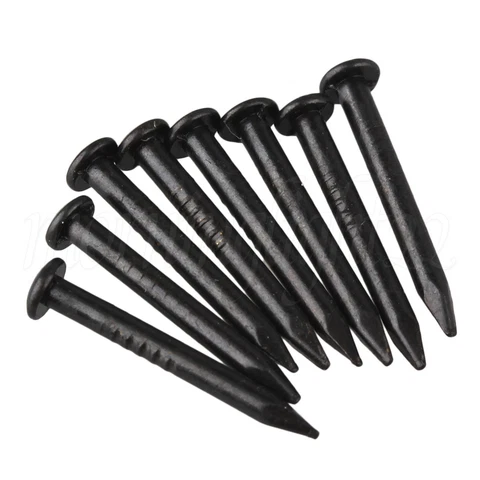 0.15x1.5cm Round Head Antique Pure Copper Nail Set of 50 Black Cover