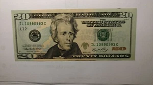 FR-2094L 2006 Federal Reserve Note Uncirculated Crisp A Repeater Serial Number. - Picture 1 of 4