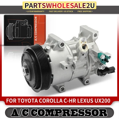 A/C Compressor with 6-Groove for Toyota Corolla 2019-2024 Lexus UX200 2019-2022 - Изображение 1 из 4