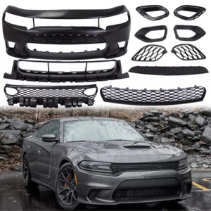 Front Bumper w/Grille Fit for 2015-2023 Dodge Charger SRT Style - Picture 1 of 18
