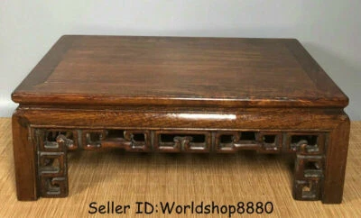 Mesa Escritorio Antigua China Huanghuali Madera Tallada 16" Muebles Clásicos Antiguos Foto 1 de 4