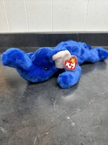 TY 1998 Royal Blue Peanut Elephant 16"  Plush Beanie Buddy Retired Plush Toy - Picture 1 of 4