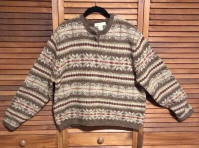 Suéter Vintage Eddie Bauer Cuello Dos Botones Mujer Grande H.K. Lana de cordero años 90 Foto 1 de 4