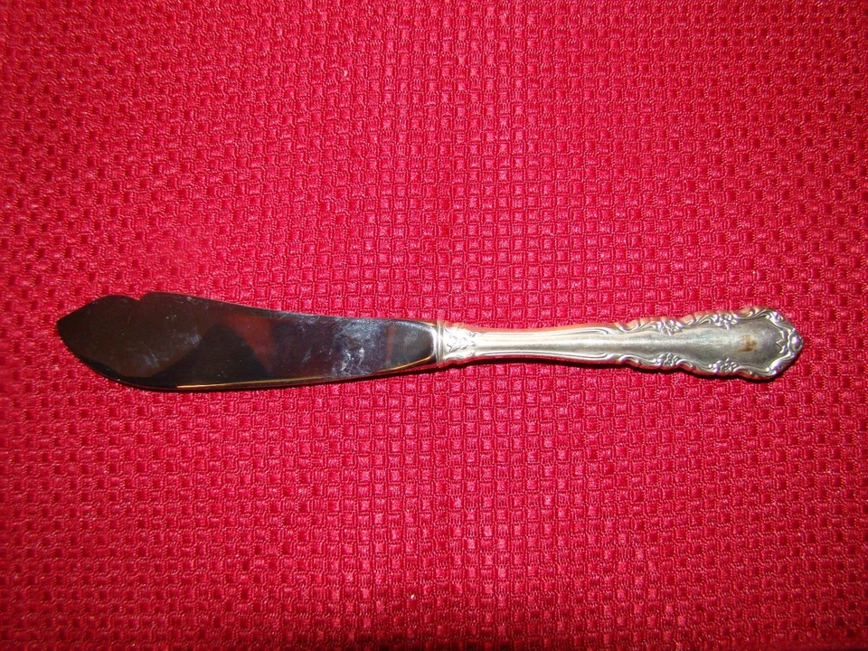  WALLACE STERLING SILVER SHENANDOAH MASTER BUTTER KNIFE NO MONOGRAM  - Imagem 1 de 1