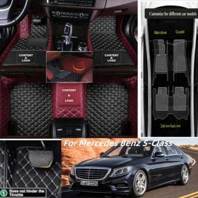 For Mercedes Benz S-Class 1992-2024 Custom Carpets Car Floor Mats Waterproof Foto 1 de 4