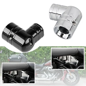 Chrome/Black EFI Fuel Line Fitting Cover For Harley Dyna Sportster XLH883/1200 - Foto 1 di 35