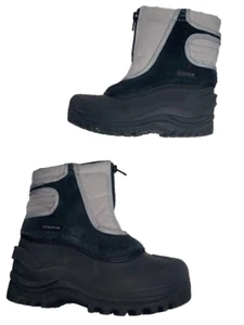 Itasca Snow Stomper 806840 Juvenil Talla 3 Negro Gris Niños Invierno Nieve Cremallera Botas - Imagen 1 de 8