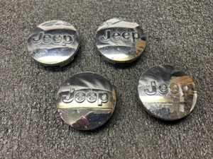 Chrome JEEP Wheel Center Hub Caps 1LB77TRMAB Set Of 4 - Picture 1 of 4