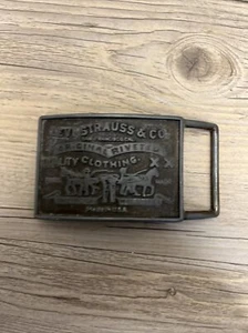 Vintage Levi Strauss And Co. Original Made In U.S.A. Company Belt Buckle - Picture 1 of 2