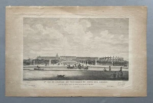 François Denis Née, Vue du Château de Versailles du côté des Jardins, Gravure - Imagen 1 de 5