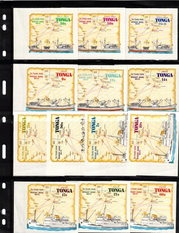 TONGA Sc 287-91,C107-11,CO55-7 NH ISSUE OF 1972 - SHIPS & MAPS Cover