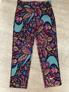 Nike Dri-Fit Girls Crop Leggings Size XL Age 13-15 Yrs - Picture 1 of 11