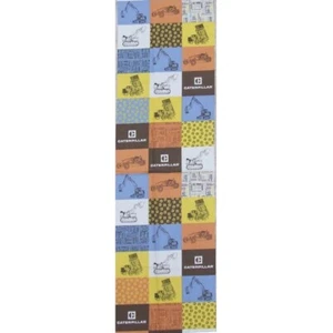 Patchwork Quilting Sewing Vintage Caterpillar Trucks 31x110cm Fabric Panel - Picture 1 of 4