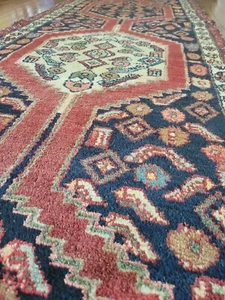 3.4 x 10.5 ALFOMBRA HERIZ CAUCÁSICA DE COLECCIÓN SERAPI KAZAJO ANTIGUO CORREDOR USHAK TRIBAL - Imagen 1 de 12