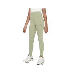 Nike Girl's Sportswear Trend High-Waisted Leggings FN7718-386 Oil Green 2XS-2XL - Picture 1 of 5