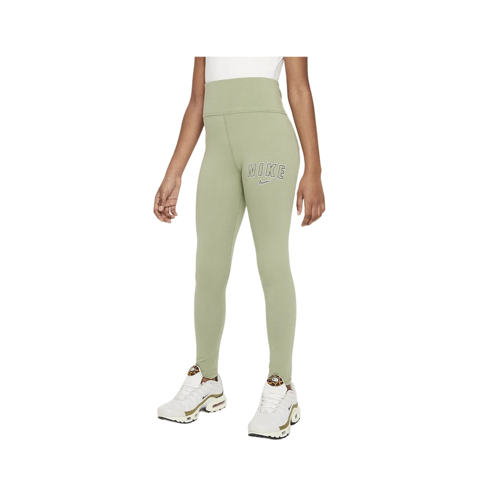 Nike Ropa Deportiva para Niñas Tendencia Cintura Alta Leggings FN7718-386 Verde Aceite 2XS-2XL Foto 1 de 4