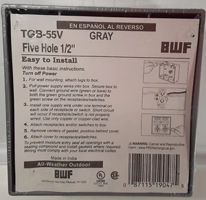 YOU GET Twelve "Bell Box" 5 hole 1/2" threaded hubs BWF TGB-55V weatherproof box - Picture 1 of 3