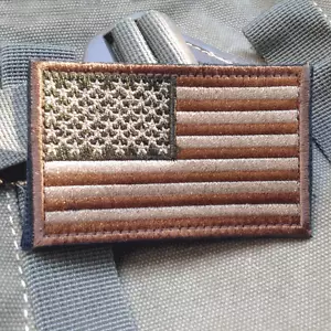 EE. UU. PARCHES BORDADOS BANDERA EE. UU. INSIGNIA EJÉRCITO CICLISTA PARCHE DE BUCLE DE GANCHO - Imagen 1 de 6
