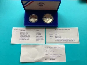 1986 United States Proof Commemorative Half & Silver Dollar ( 2 Coins ) - Picture 1 of 1