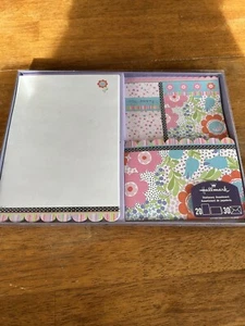 Vintage New Hallmark Stationery Set Note Cards Thank you Cards Flowers - Picture 1 of 8