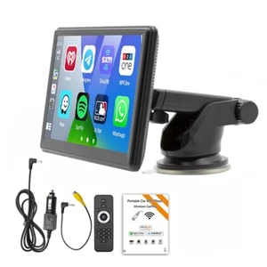 7" Portable Car Stereo Apple Carplay Android Auto Touch Screen Radio Multimedia - Picture 1 of 13