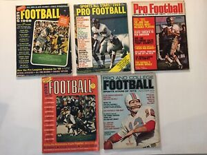 Vintage 1968-1973 NFL Pro Football Magazines-Lot of 5-OJ Simpson, Griese, Namath
