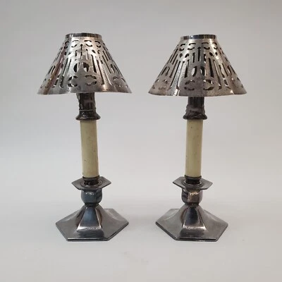 Candelabros push up Gorham de colección con tonos esterlinos Shreve & Co base WB 11,5" Foto 1 de 4