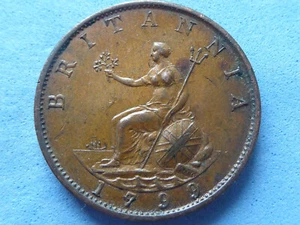700) Great Britain George III Bronze Half-Penny 1799 Minor Marks £25.00 - Picture 1 of 2