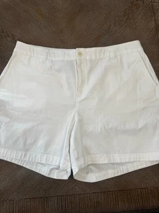 "Pantalones cortos chinos blancos Lane Bryant talla 18 cintura 40"" entrepierna algodón 5,5"" nuevos con etiquetas" - Imagen 1 de 6