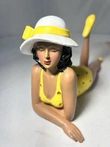 Costume da bagno Art Deco bellezza da bagno statuina teal pois retrò spiaggia bambino - Foto 1 di 14