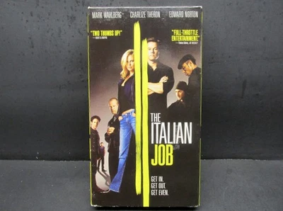 The Italian Job with Mark Wahlberg , Charlize Theron & Edward Norton, VHS, 2003 - Image 1 of 3