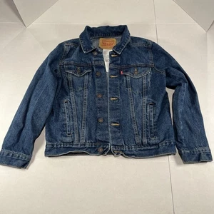 Levi’s Kinder Denim Trucker Jacke Blau Größe M 10-12 Klassischer Jeansmantel A13 - Bild 1 von 13